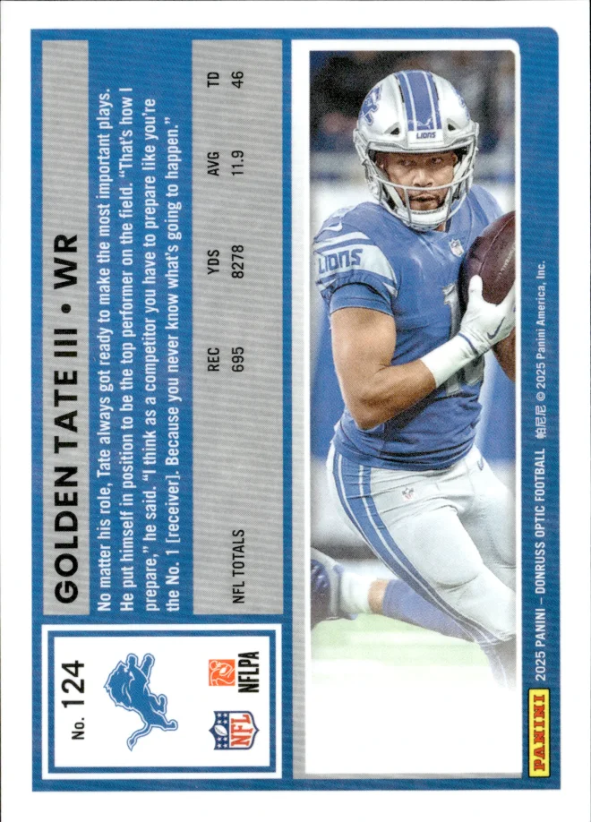Golden Tate III card back