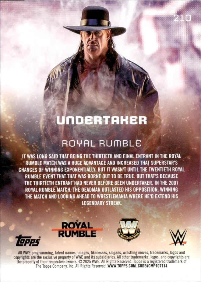 Undertaker card back