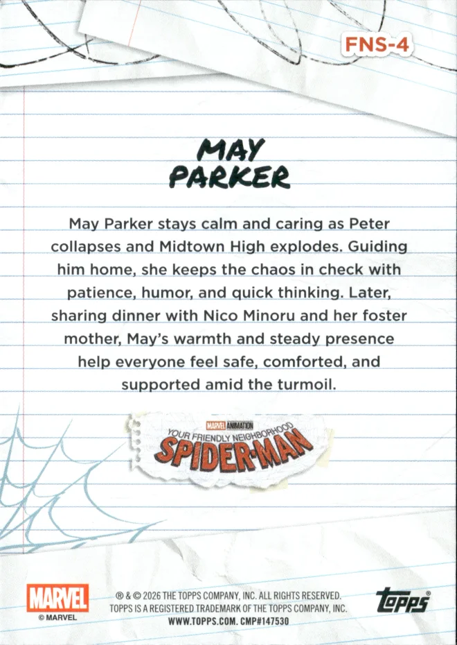 May Parker card back