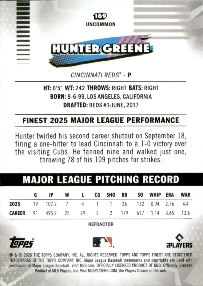 Hunter Greene card back