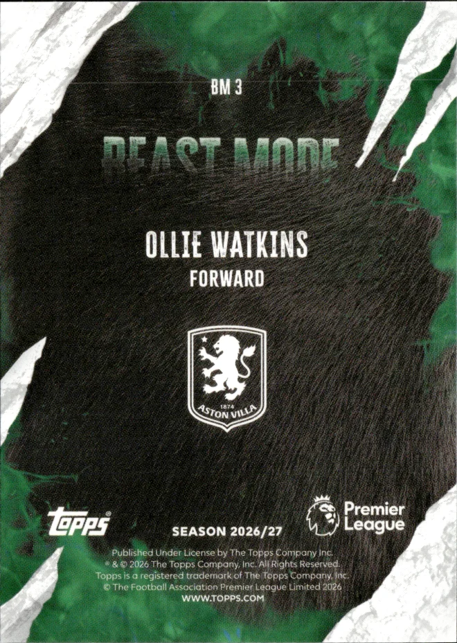Ollie Watkins card back