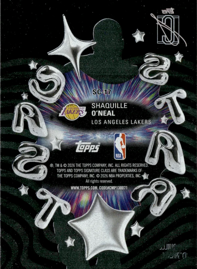Shaquille O'Neal card back