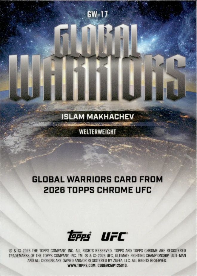 Islam Makhachev card back