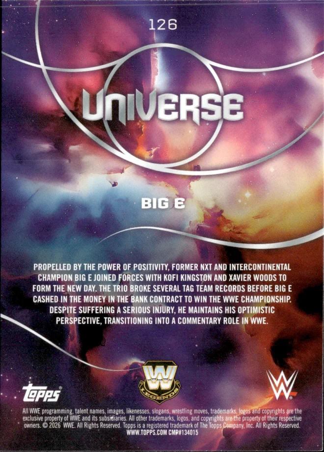Big E card back