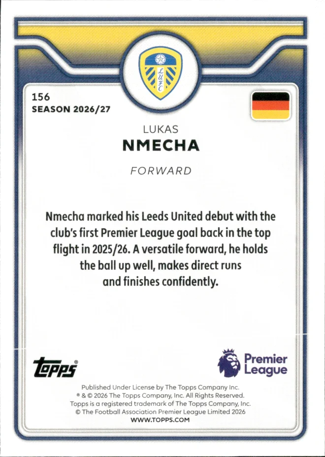 Lukas Nmecha card back