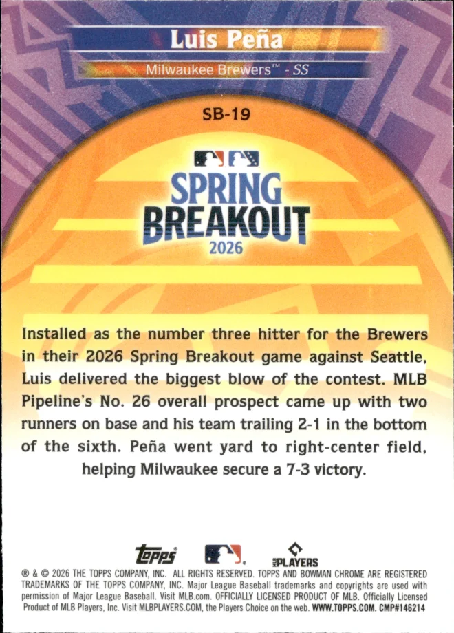 Luis Peña card back