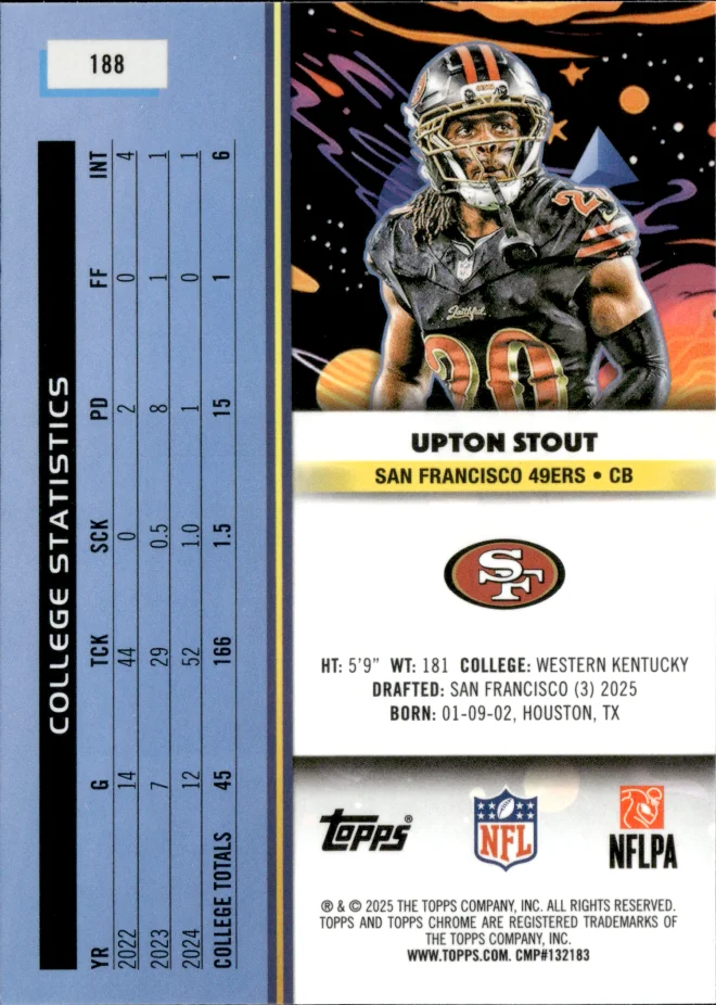 Upton Stout card back