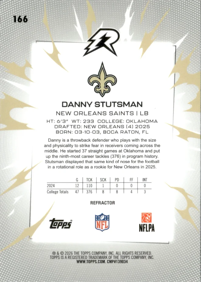 Danny Stutsman card back