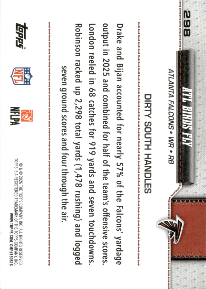 Drake London & Bijan Robinson card back