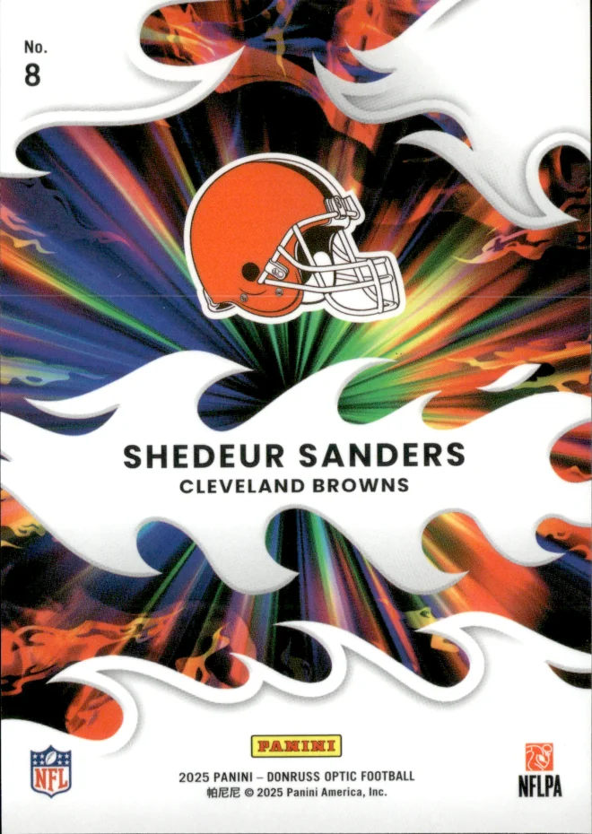 Shedeur Sanders card back