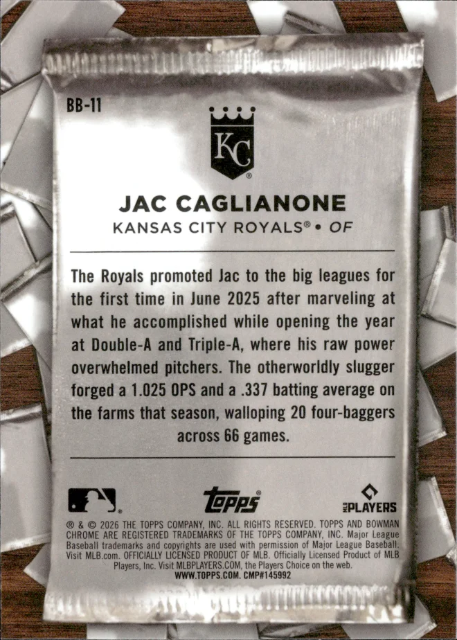 Jac Caglianone card back