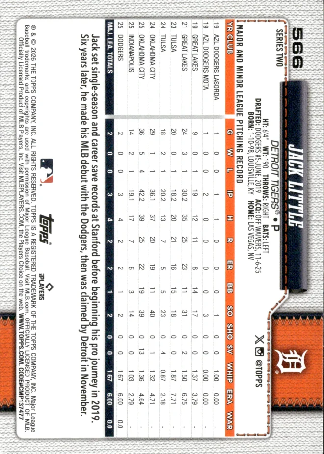 Jack Little card back