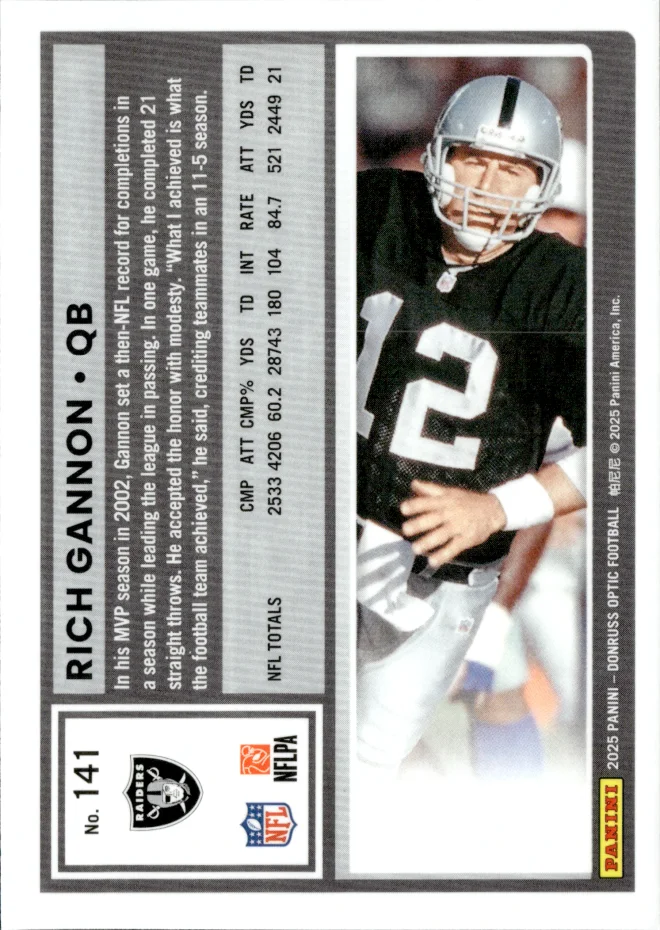 Rich Gannon card back