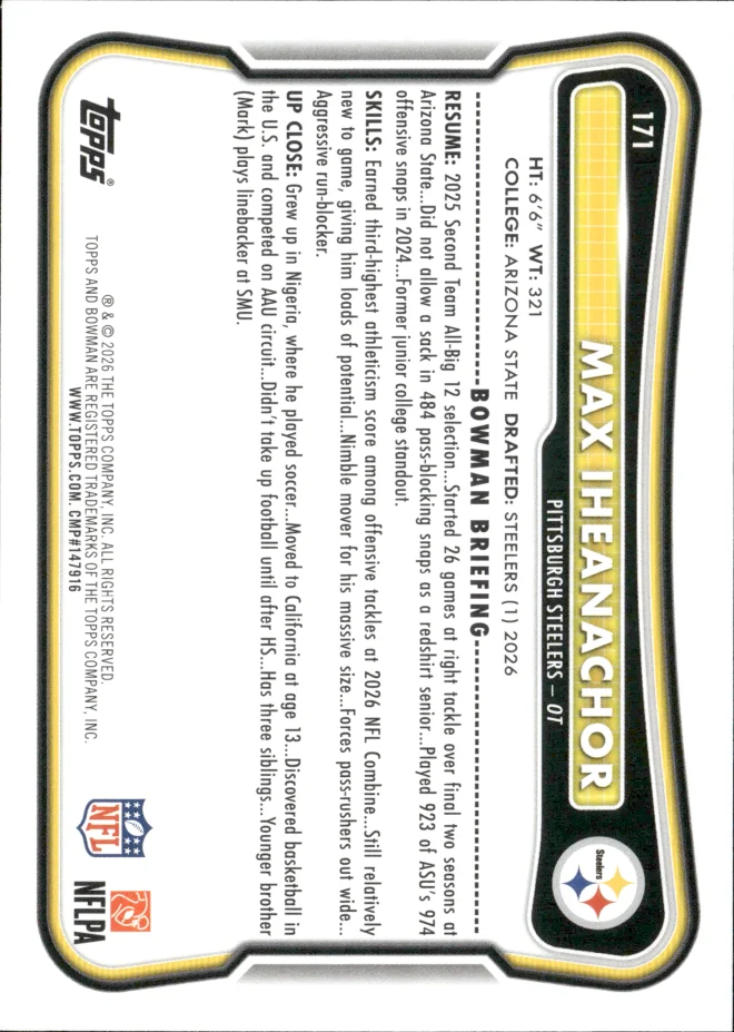 Max Iheanachor card back