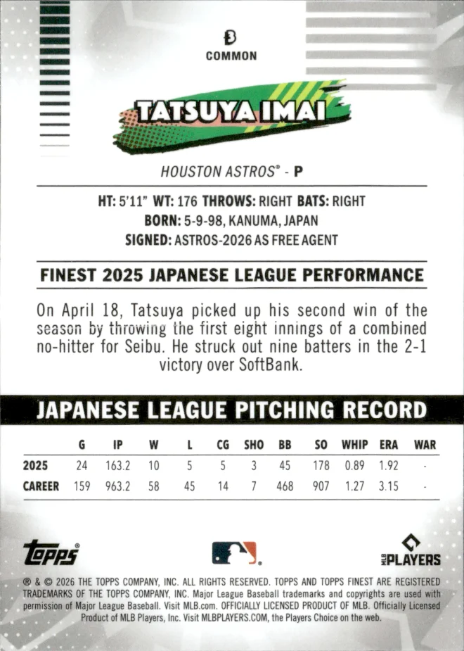 Tatsuya Imai card back