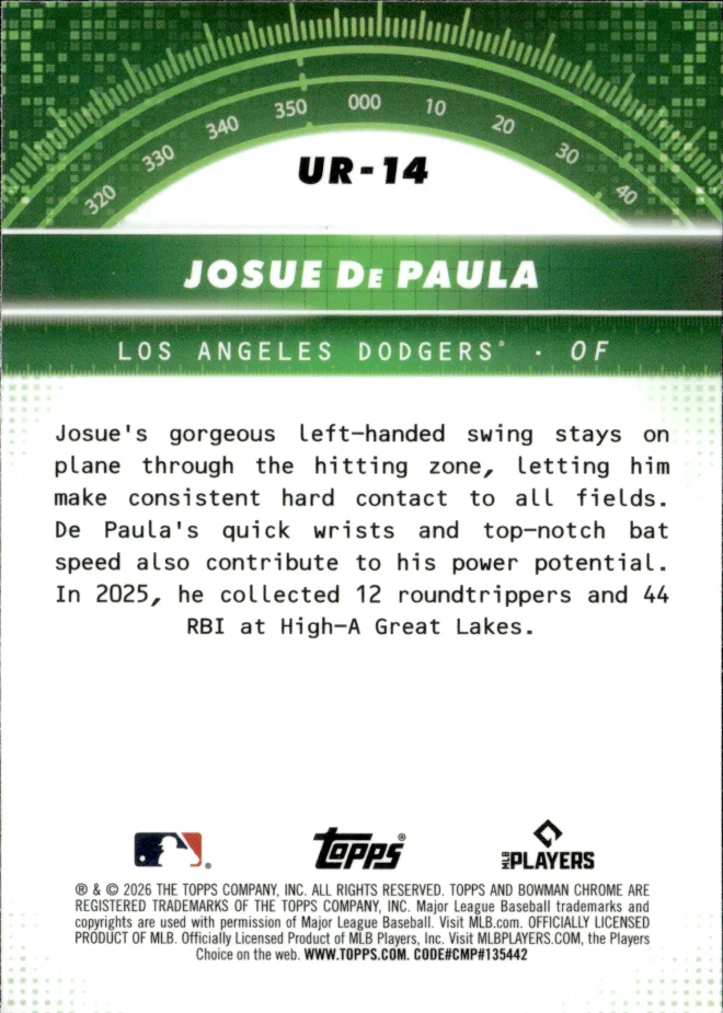 Josue De Paula card back
