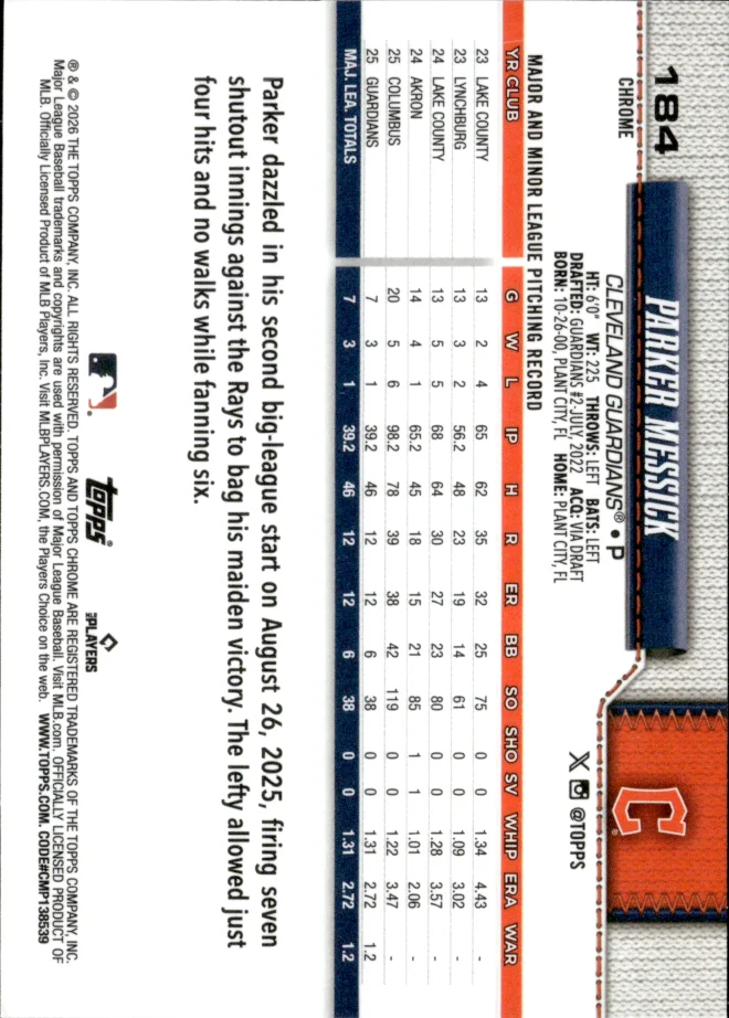 Parker Messick card back
