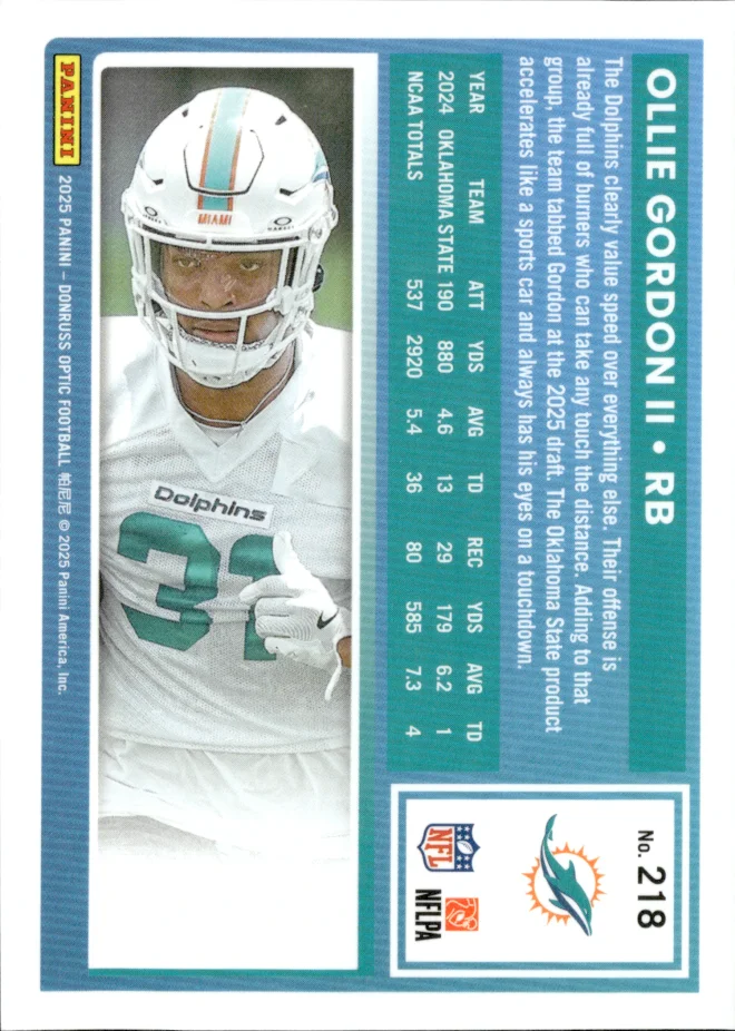 Ollie Gordon II card back