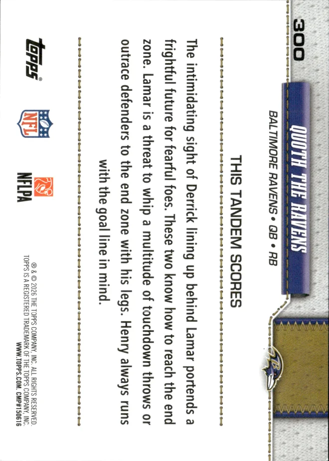 Derrick Henry / Lamar Jackson card back