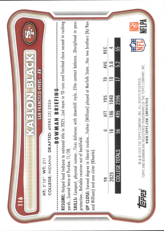 Kaelon Black card back