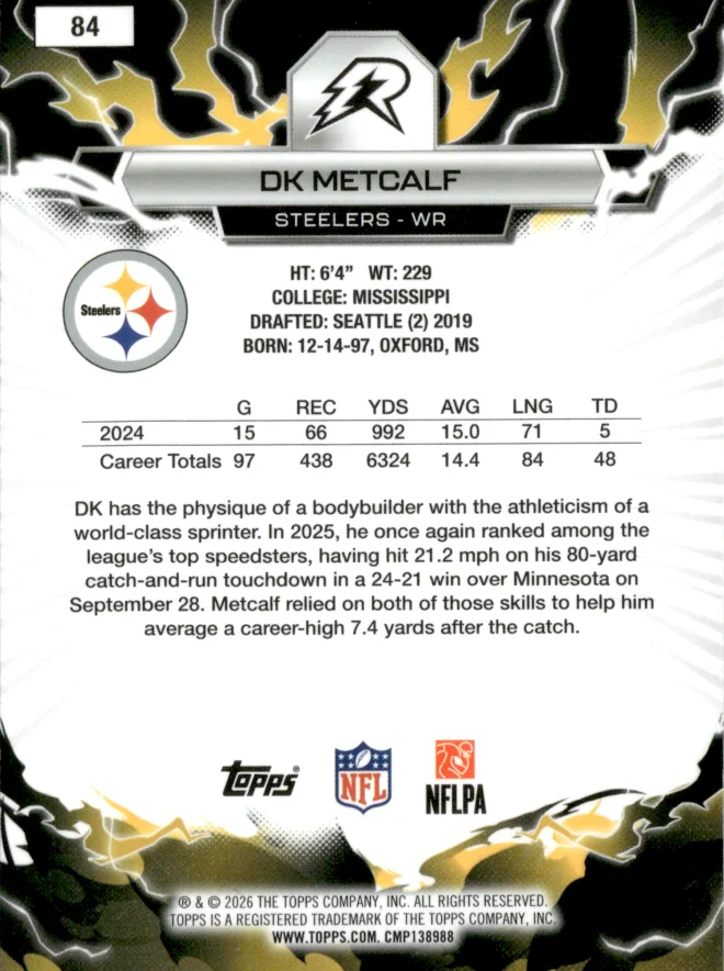 DK Metcalf card back