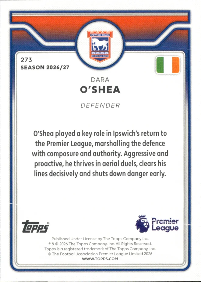 Dara O'Shea card back