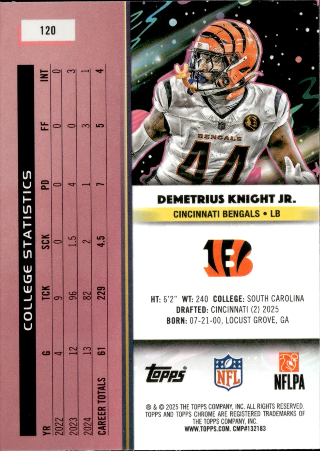 Demetrius Knight Jr. card back