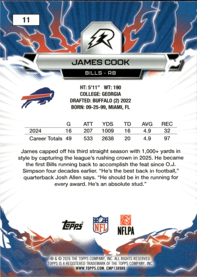 James Cook card back