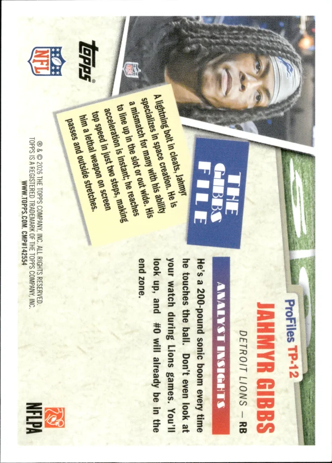 Jahmyr Gibbs card back