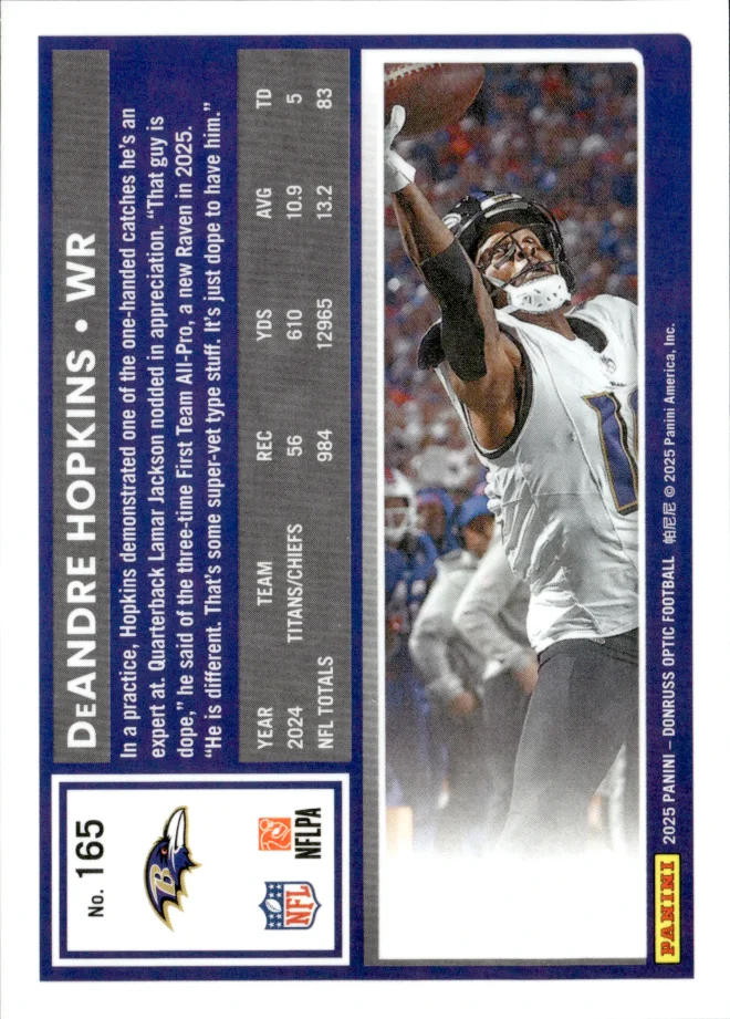 DeAndre Hopkins card back