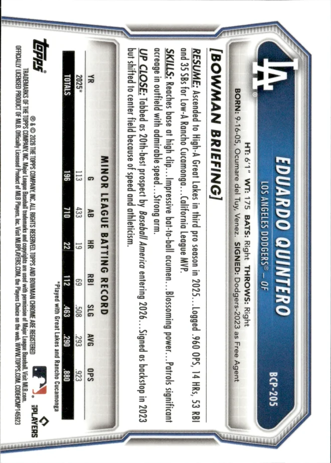 Eduardo Quintero card back