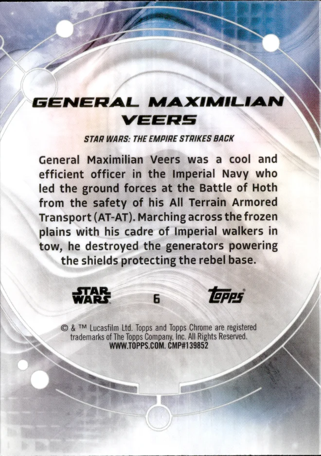 General Maximilian Veers card back
