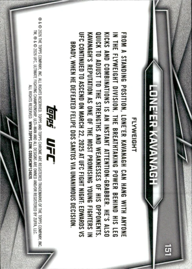 Lone'er Kavanagh card back