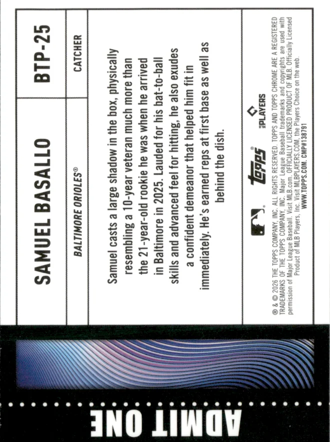 Samuel Basallo card back