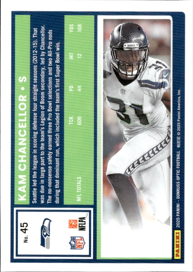 Kam Chancellor card back
