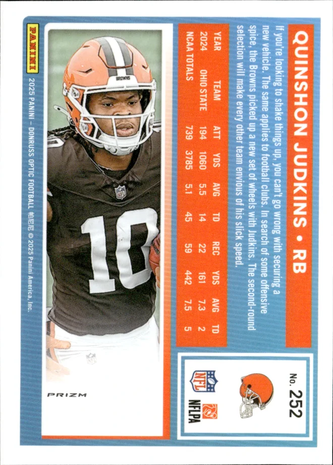 Quinshon Judkins card back