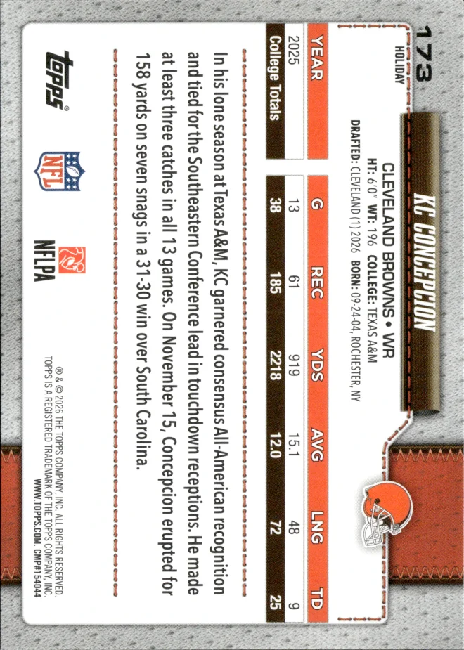 KC Concepcion card back