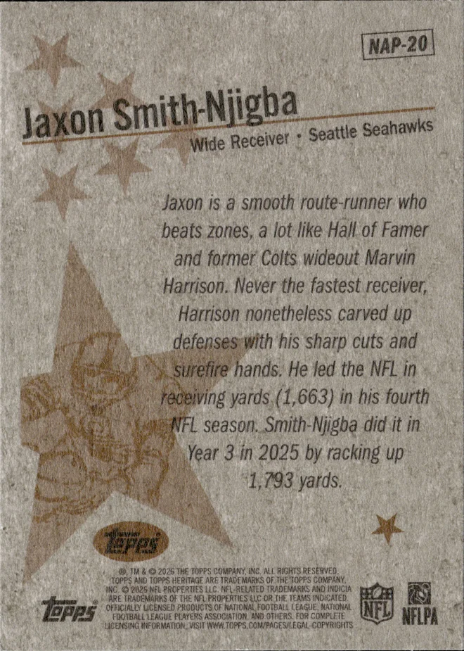 Jaxon Smith-Njigba card back
