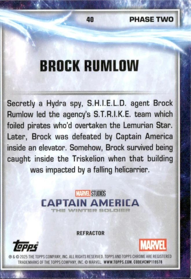 Brock Rumlow card back