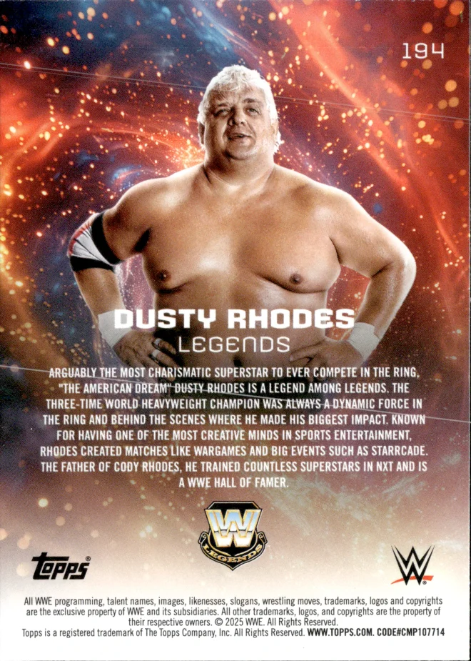 Dusty Rhodes card back