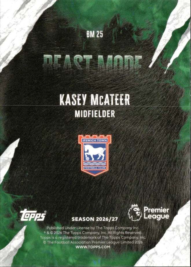 Kasey McAteer card back