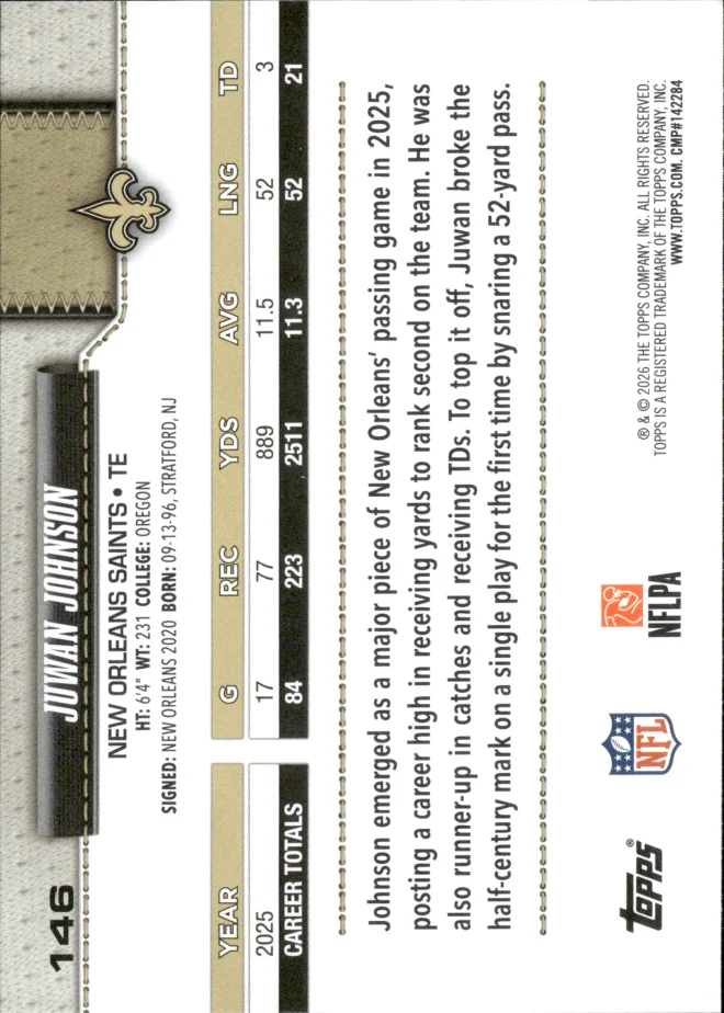 Juwan Johnson card back