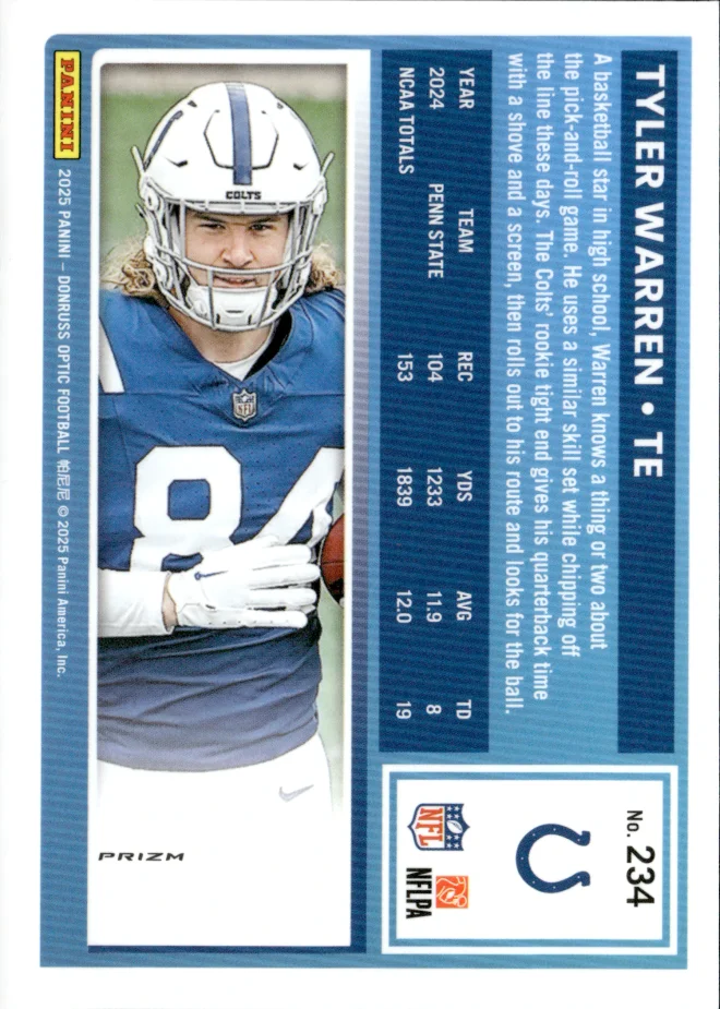 Tyler Warren card back