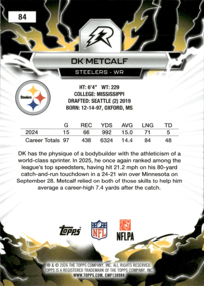 DK Metcalf card back