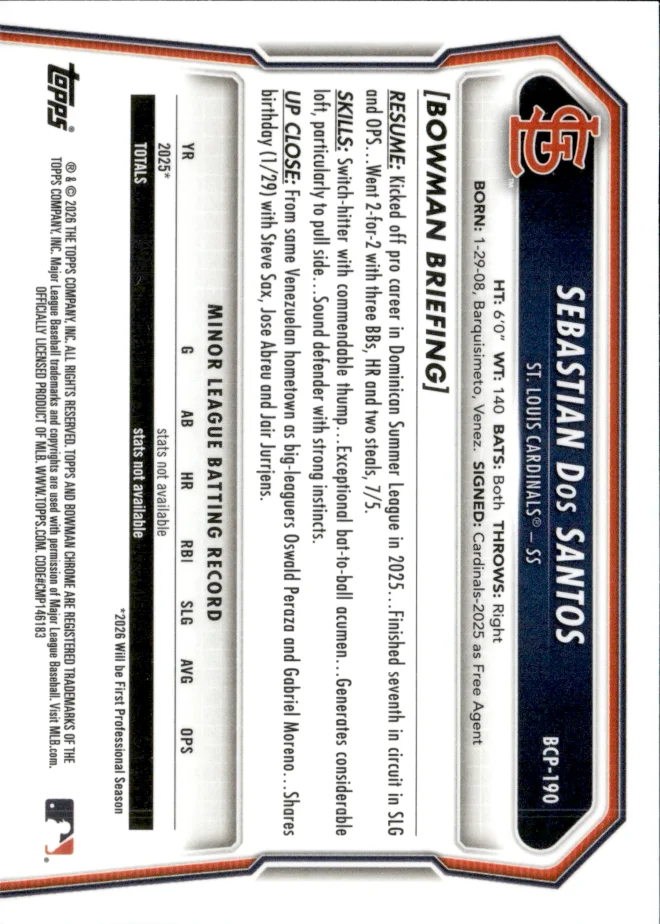 Sebastian Dos Santos card back