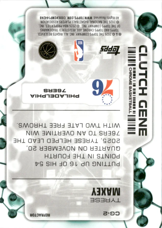 Tyrese Maxey card back