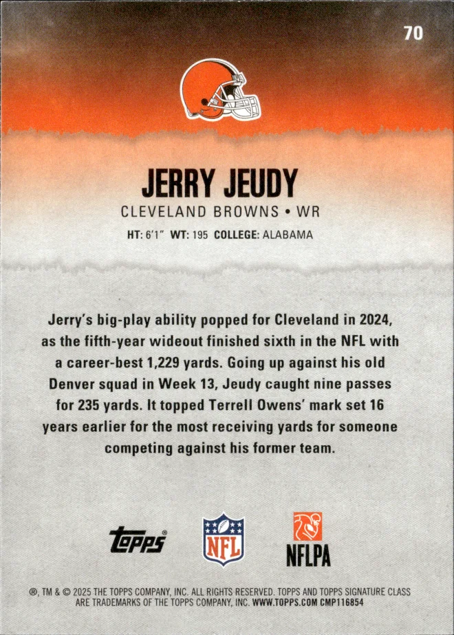 Jerry Jeudy card back