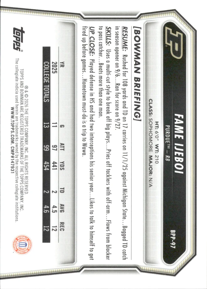 Fame Ijeboi card back