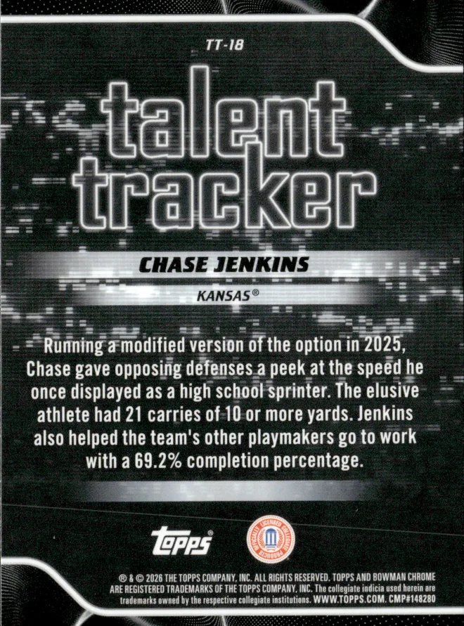 Chase Jenkins card back