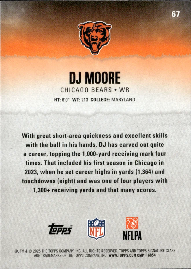 DJ Moore card back